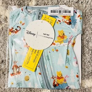 Nib little sleepies bamboo Disney Winnie the Pooh preemie zippy